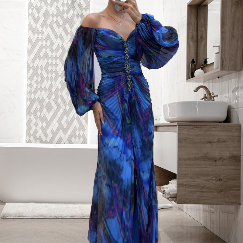 Rozanne™ | Axelbandslös Plisserad Klänning