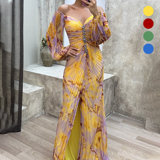 Rozanne™ | Axelbandslös Plisserad Klänning