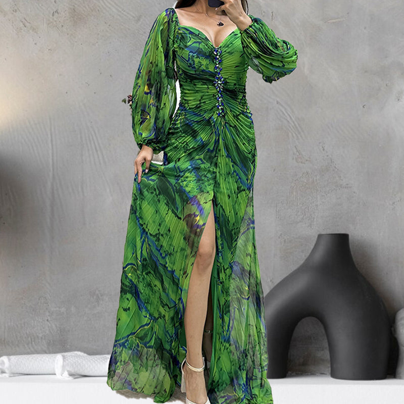 Rozanne™ | Axelbandslös Plisserad Klänning